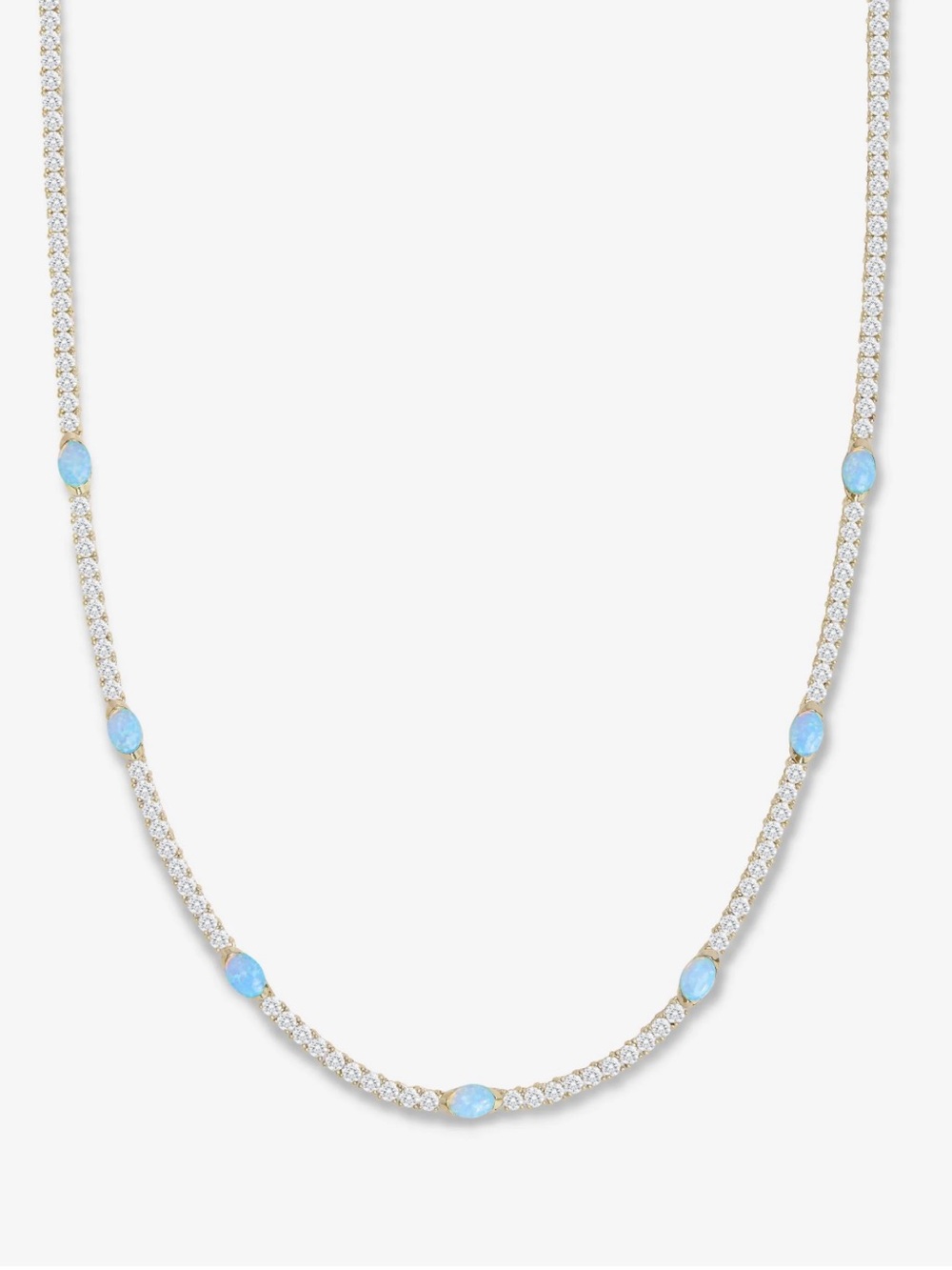 NWT Melinda Maria Gold “The Maven Tennis Necklace 3mm”